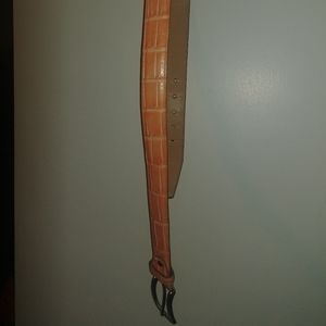 Orange REAL Crocodile Belt: Italy